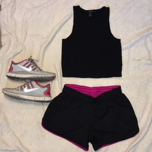 Reversible Black and Pink Shorts